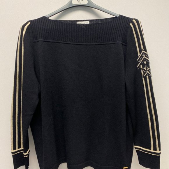 St John Spot L Black Knited Blouse - Picture 1 of 4